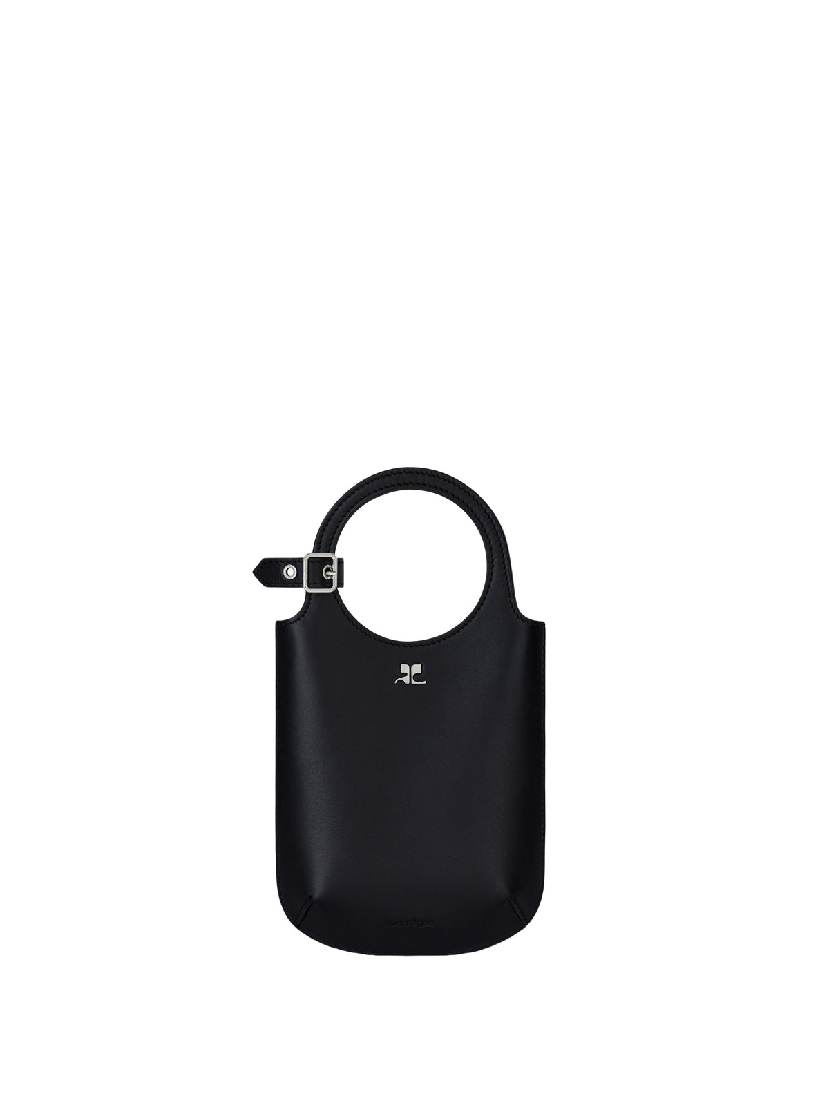 Sac Holy slim en cuir lisse - Black