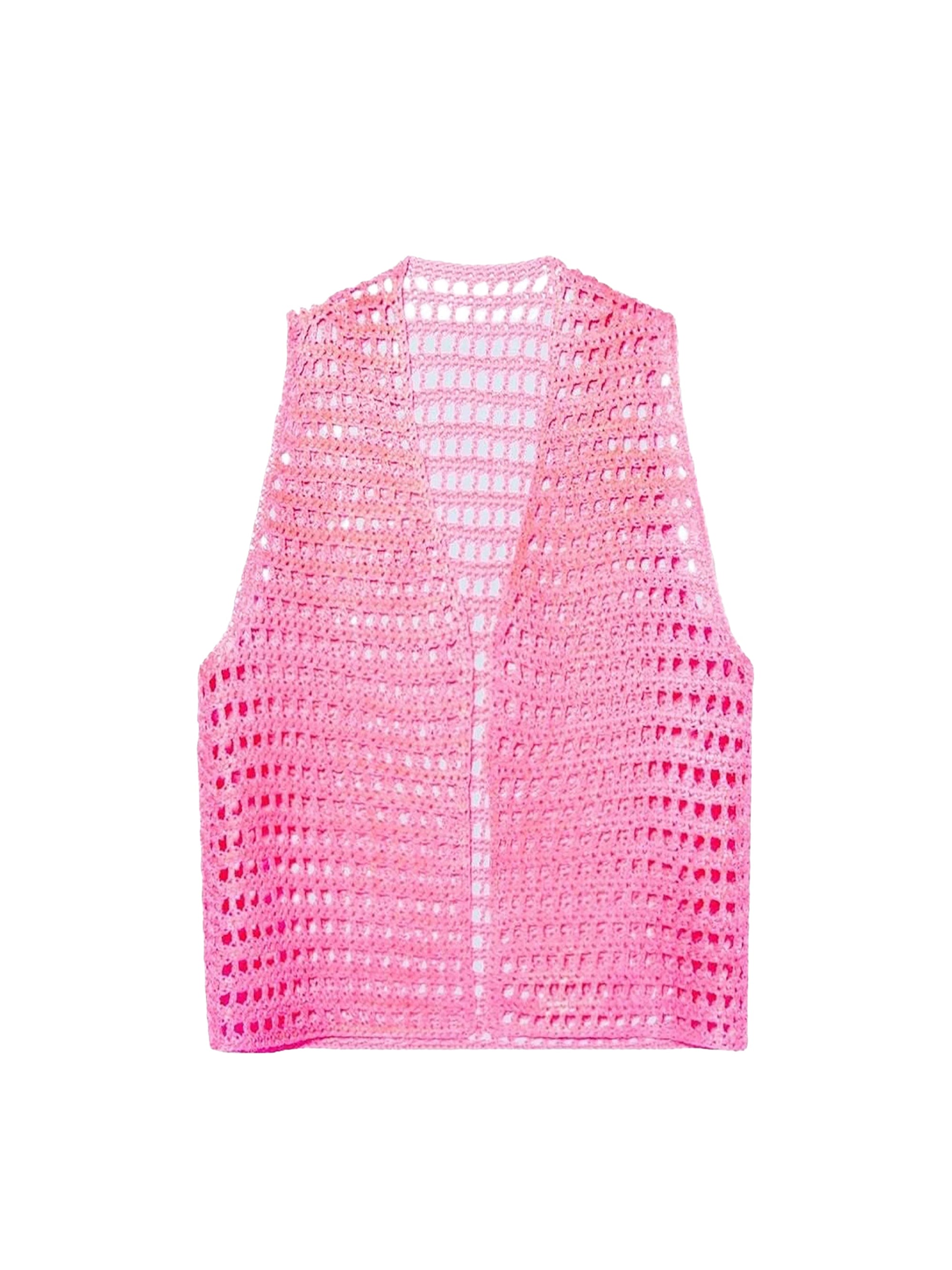 PINK LE GILET CROCHET