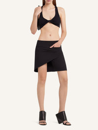 Crop top Twist - Black