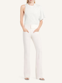 T-shirt Scuba asymétrique - Heritage White