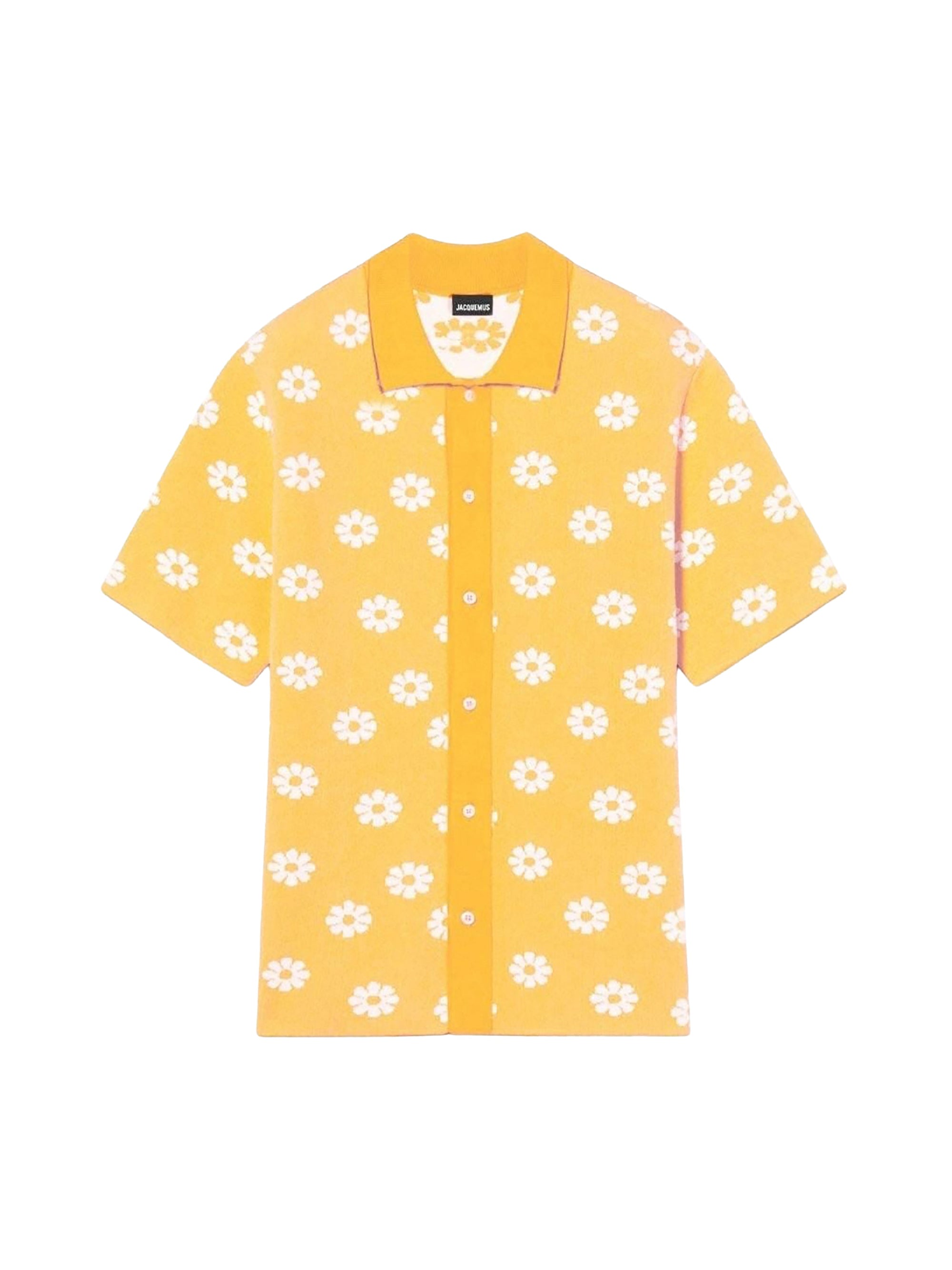 JACQUARD FLOWERS ORANGE LA CHEMISE PALMA