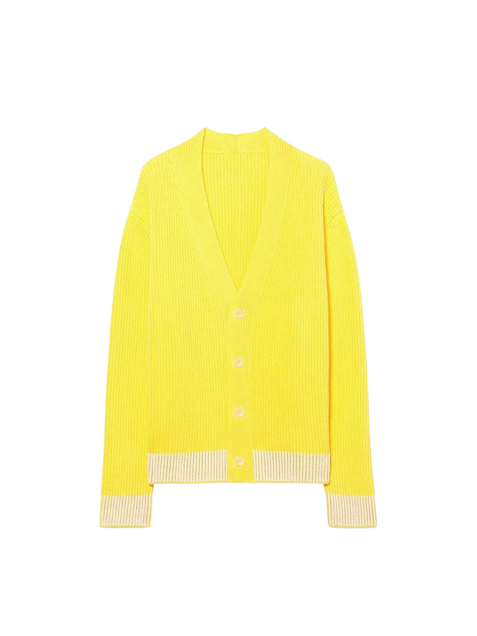 Cardigan Limone bicolore - Yellow