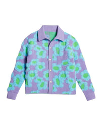 PURPLE FLOWERS 70S LA CHEMISE NEVE FLEURS EN