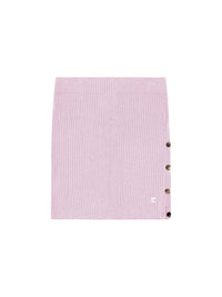 Mini jupe boutonnée en maille - Salt Pink