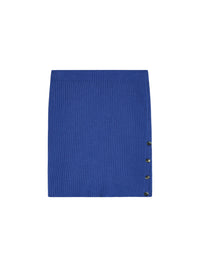 Button-up knitted mini skirt - Saphir