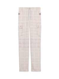 Pantalon cargo Giardino - Beige Squares