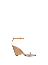Sandales Oblique en cuir - Noisette