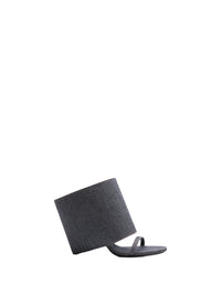 PRIX MARQUE : 190 / SANDALES COMPENSÉES OBLIQUES EN DENIM