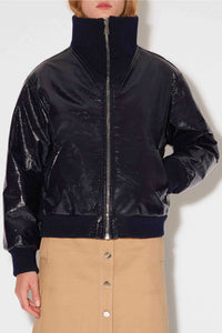 Blouson Lolita en vinyle - Marine