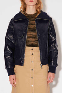 Blouson Lolita en vinyle - Marine
