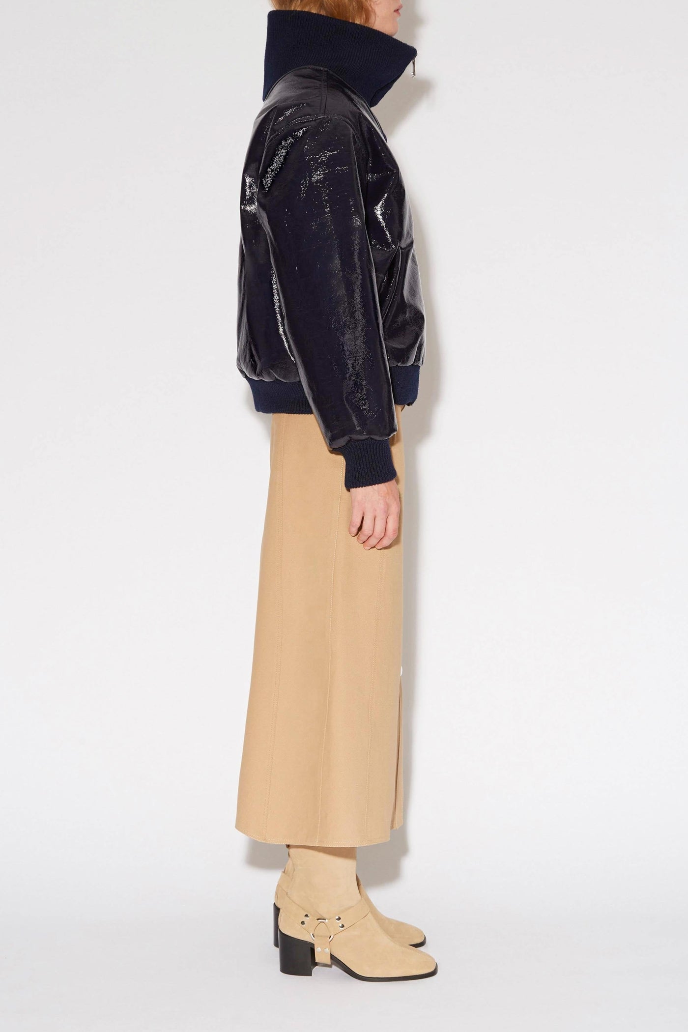 Blouson Lolita en vinyle - Marine