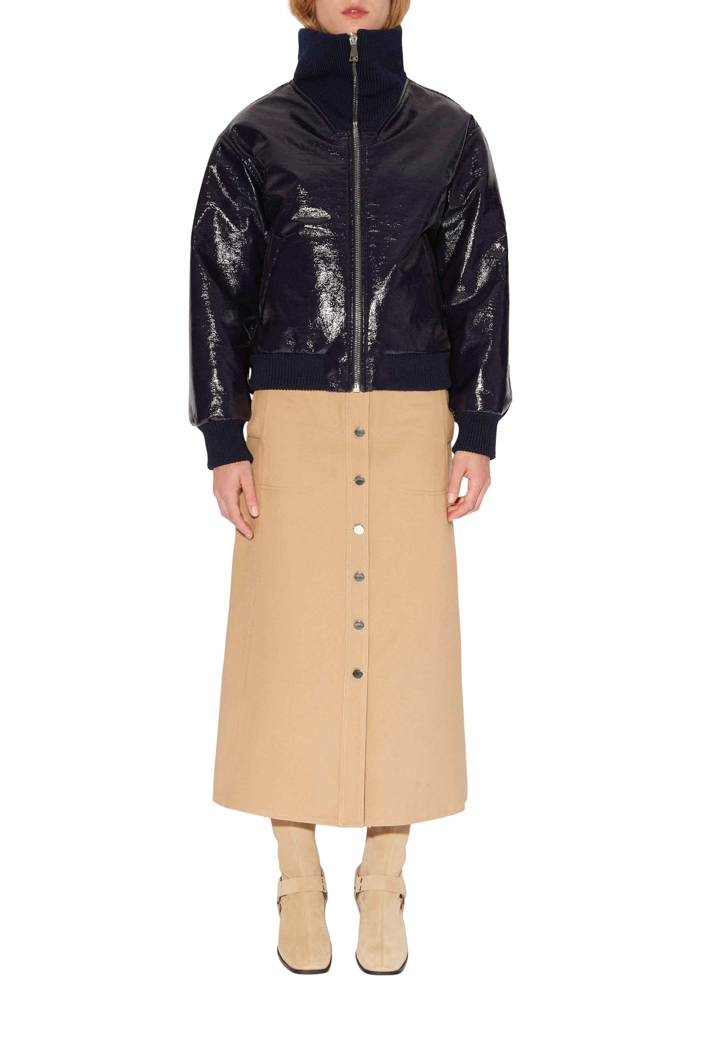 Blouson Lolita en vinyle - Marine