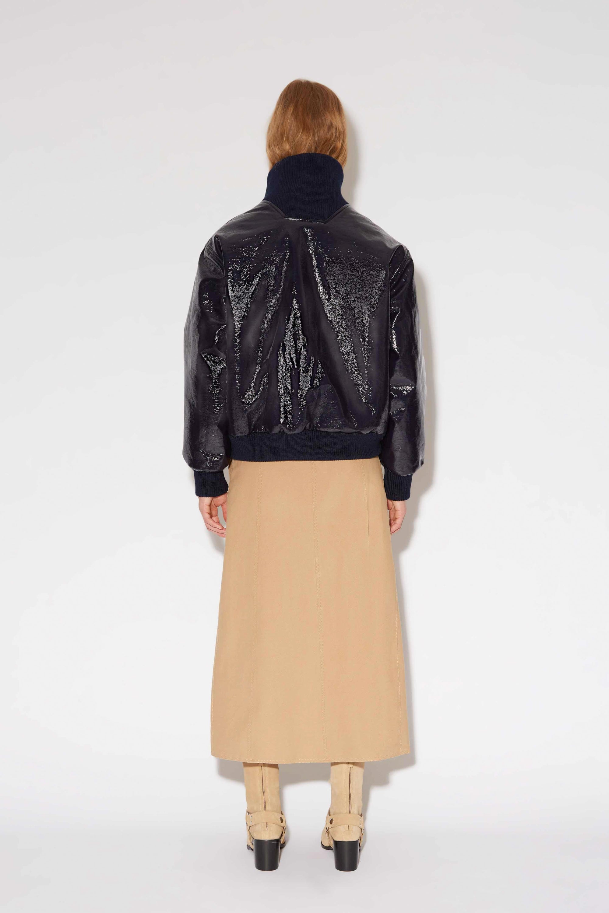 Blouson Lolita en vinyle - Marine