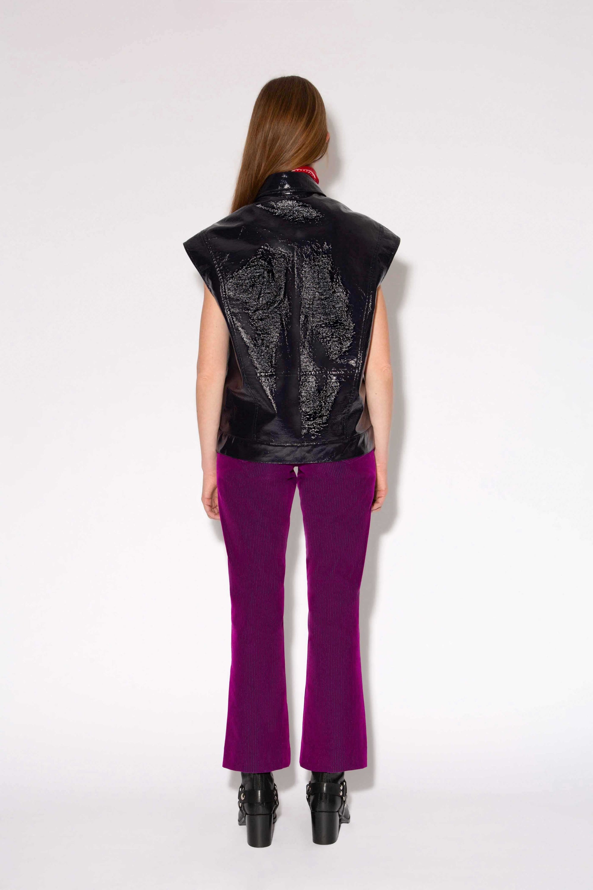 Veste Christie en vinyle - Marine