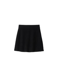 Mini-jupe en cachemire - Noir