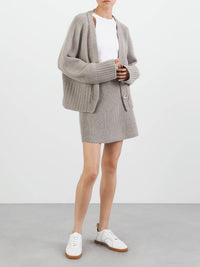 Mini-jupe en cachemire - Gris