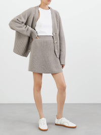 Mini-jupe en cachemire - Gris