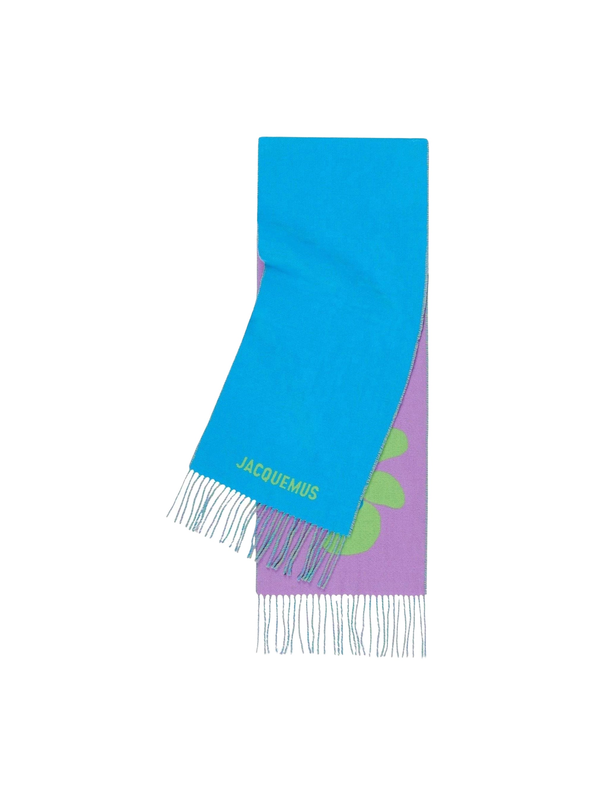 Écharpe Fleur en laine - Purple & Blue Flower