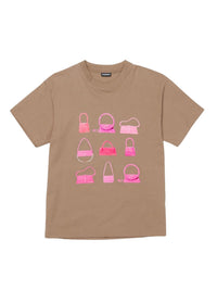 T-shirt Sacs imprimé - Brown