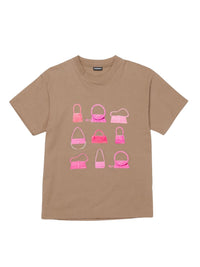 T-shirt Sacs imprimé - Brown