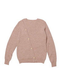 Cardigan Pau asymétrique en laine mélangée - Beige