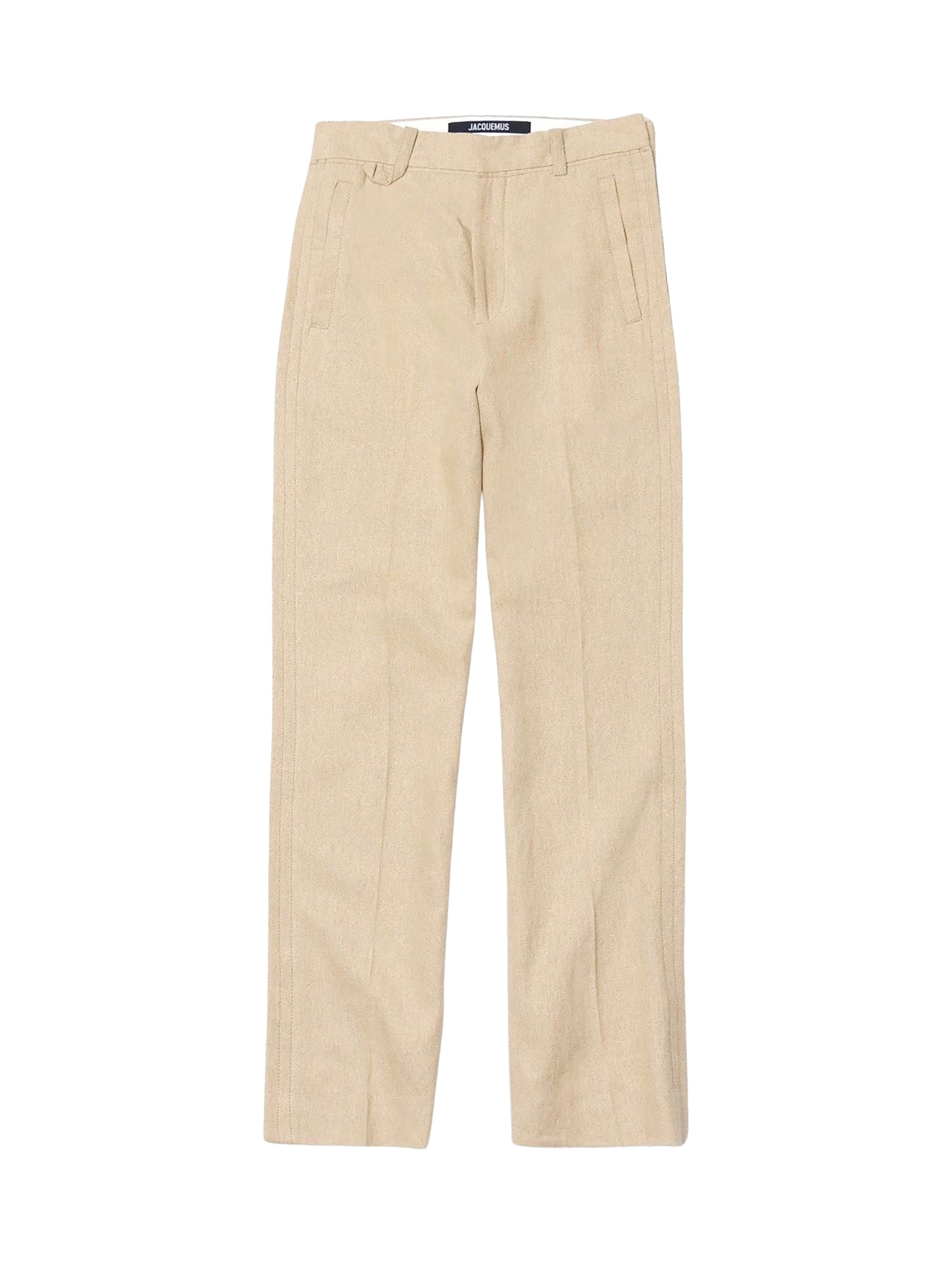 Pantalon Linu tailleur structuré en soie mélangée - Dark Beige