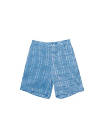 BLUE SQUARES 1 LE SHORT CALECON