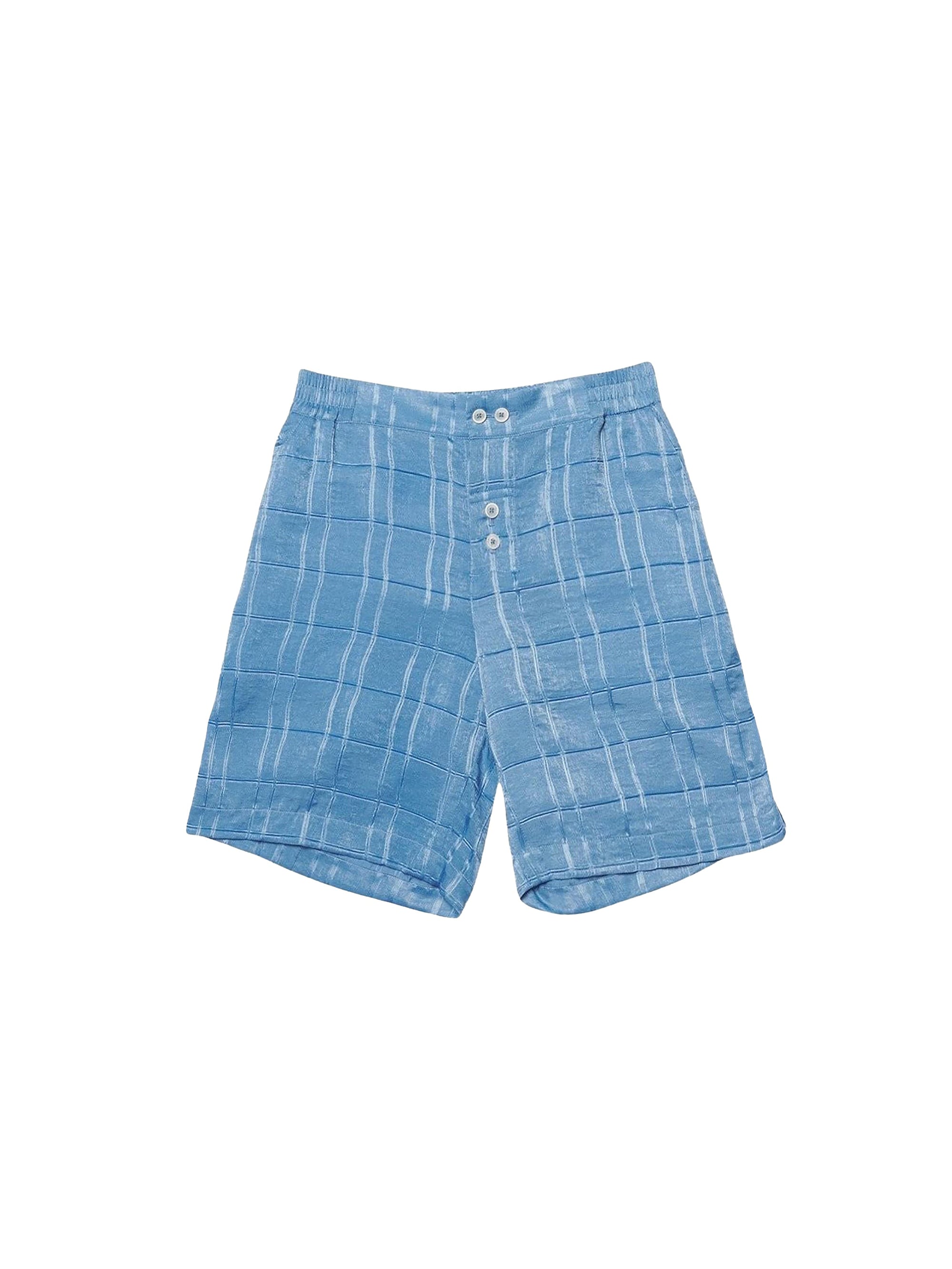 BLUE SQUARES 1 LE SHORT CALECON