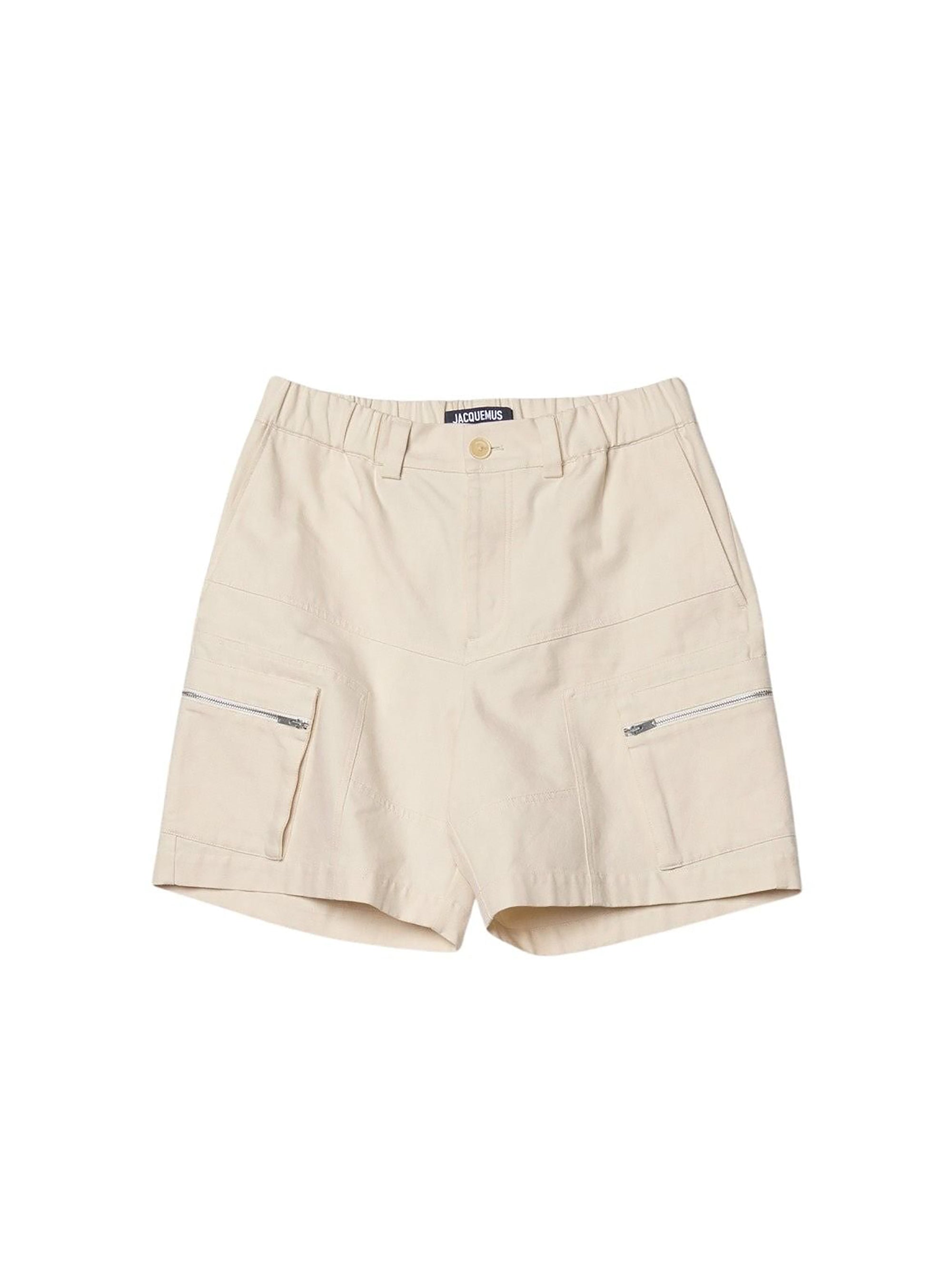 Short Brasol cargo à poches zippées - White