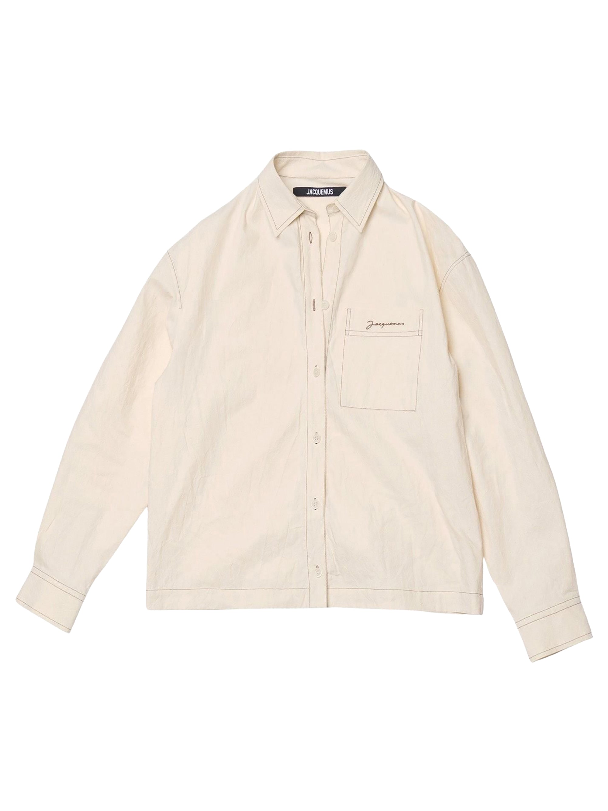 Chemise Papier workwear surpiquée - Off White