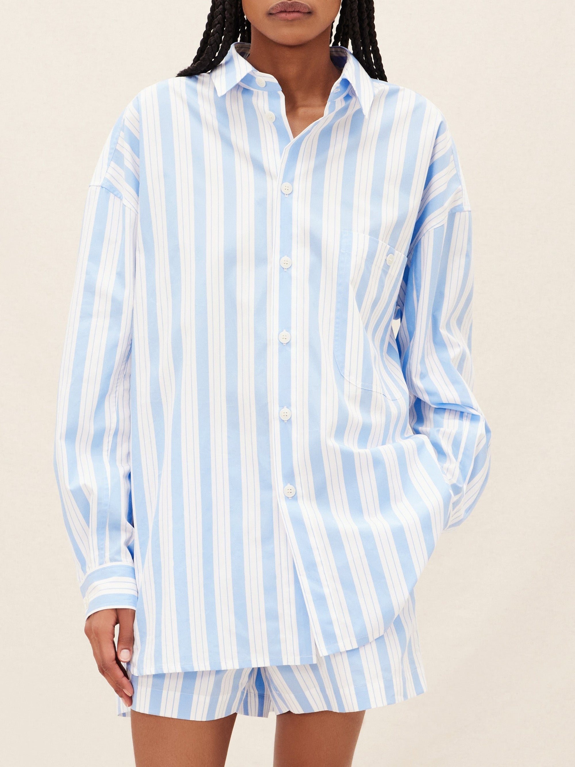 Chemise Tekla x Jacquemus - Navy Roses