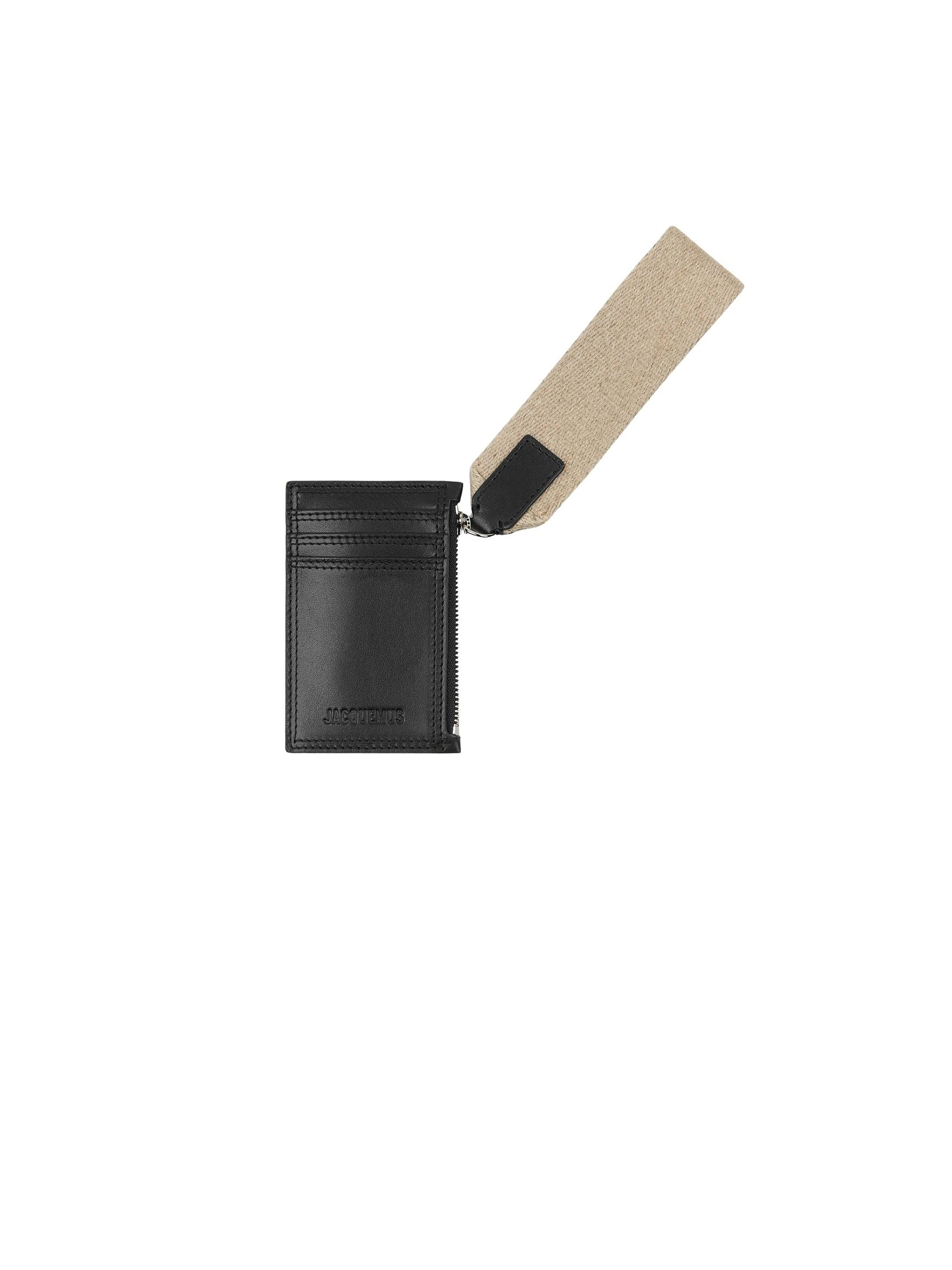 Porte Nastrinu en cuir - Black
