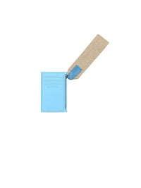 Porte Nastrinu en cuir - Light Blue