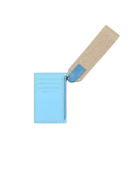 Porte-cartes Nastrinu en cuir - Light Blue