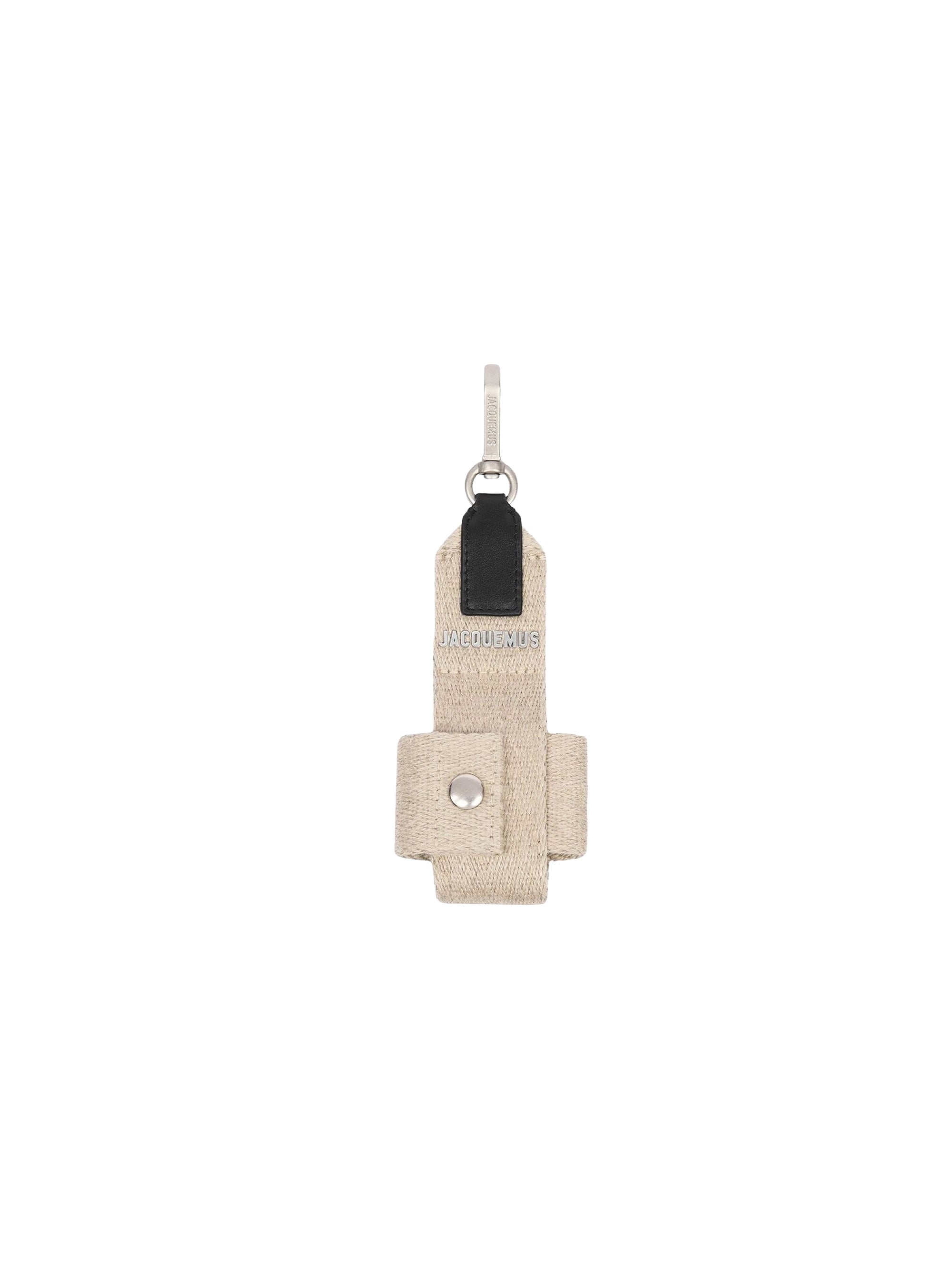 Porte-clés à étui AirPods en cuir - Black