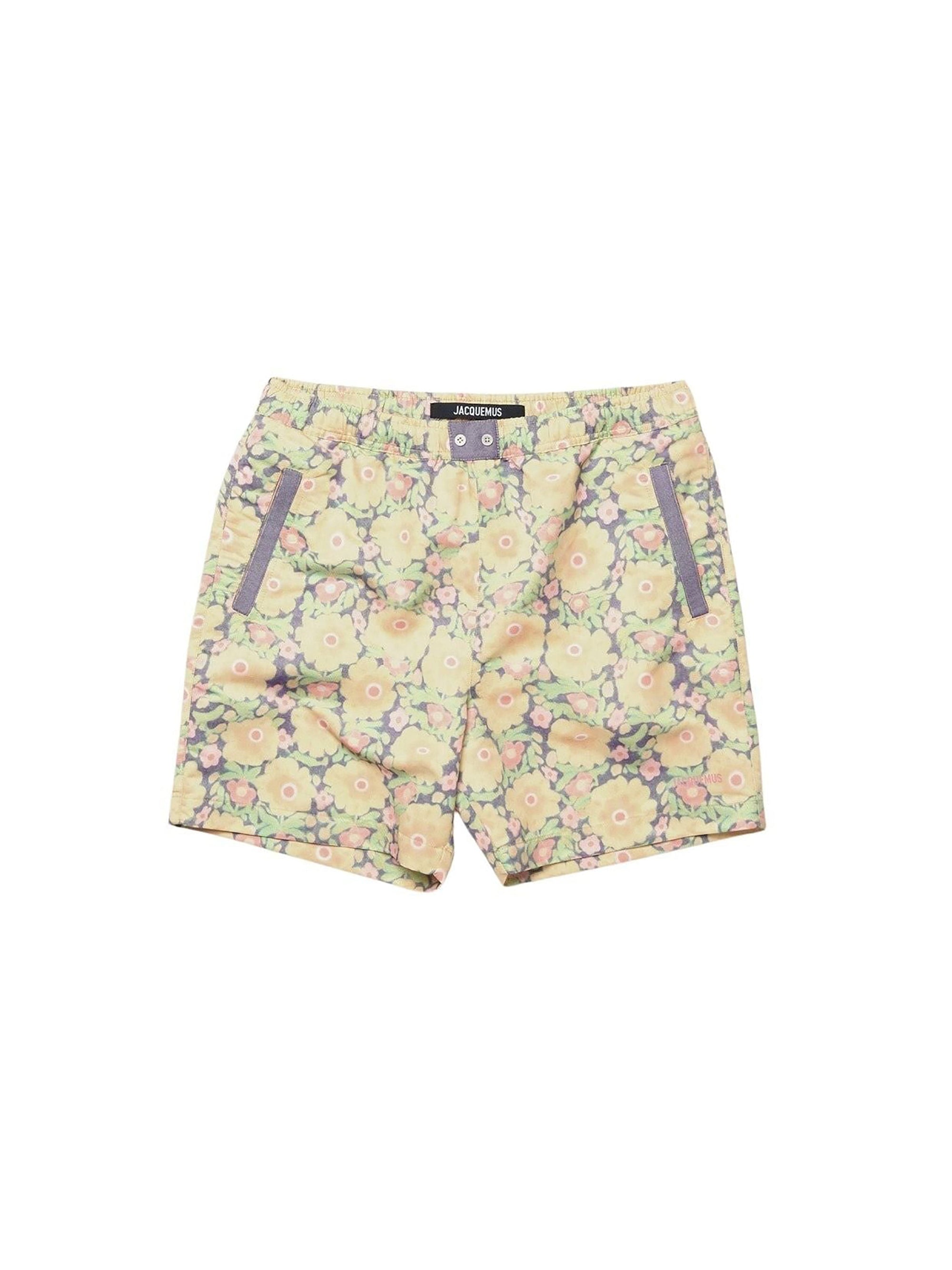 PRINT YELLOW FLOWERS LE SHORT DE BAIN GROS GRA