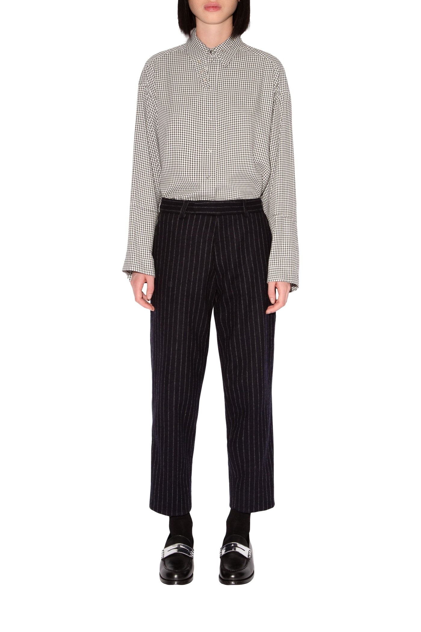 Pantalon Janet Savile Row en laine - Stripes