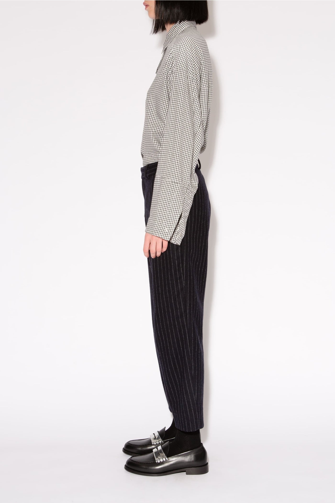 Pantalon Janet Savile Row en laine - Stripes