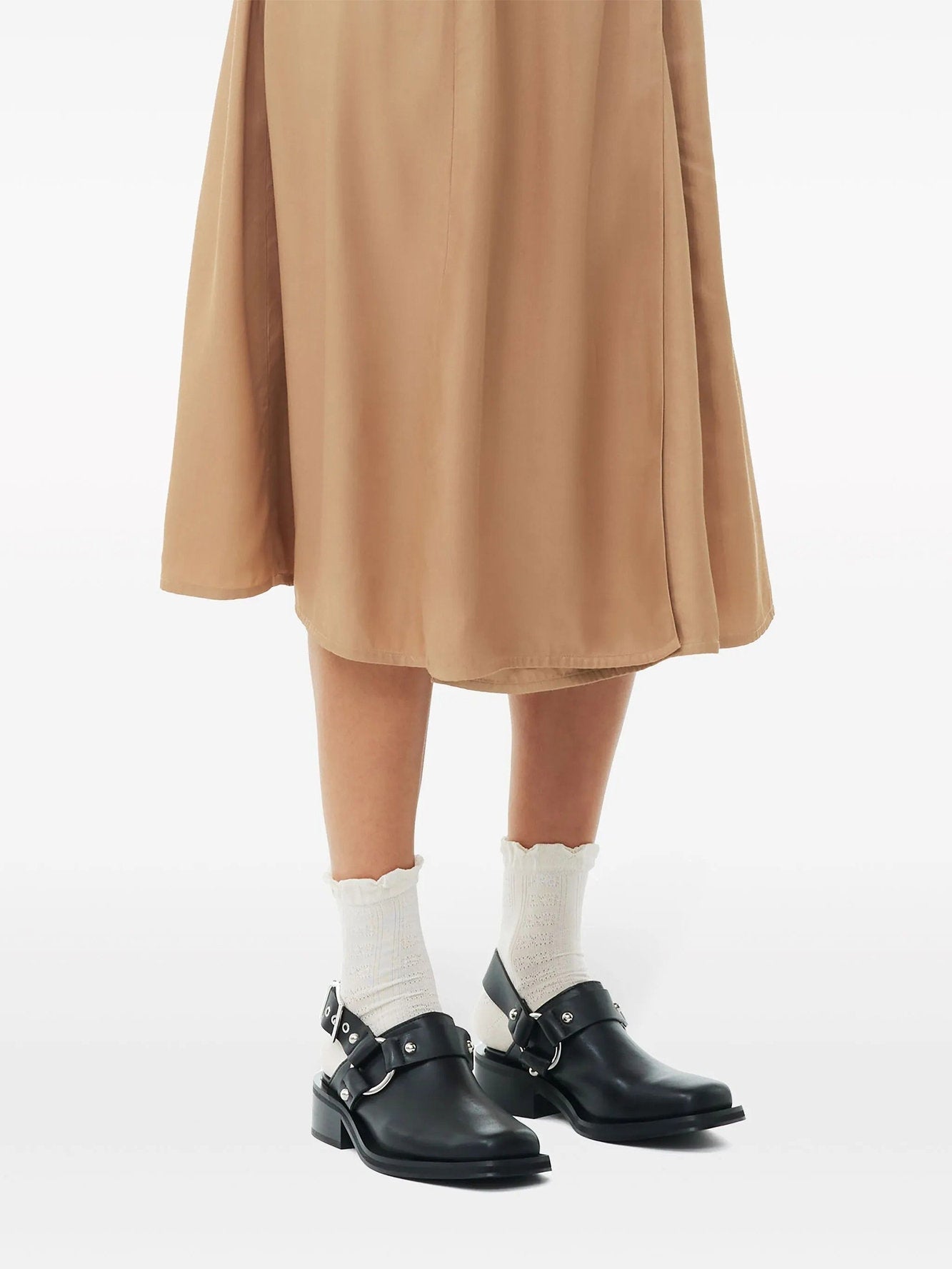Mules à lanières en cuir - Black