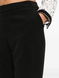 Pantalon évasé en crêpe - Noir