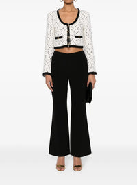 Pantalon évasé en crêpe - Noir