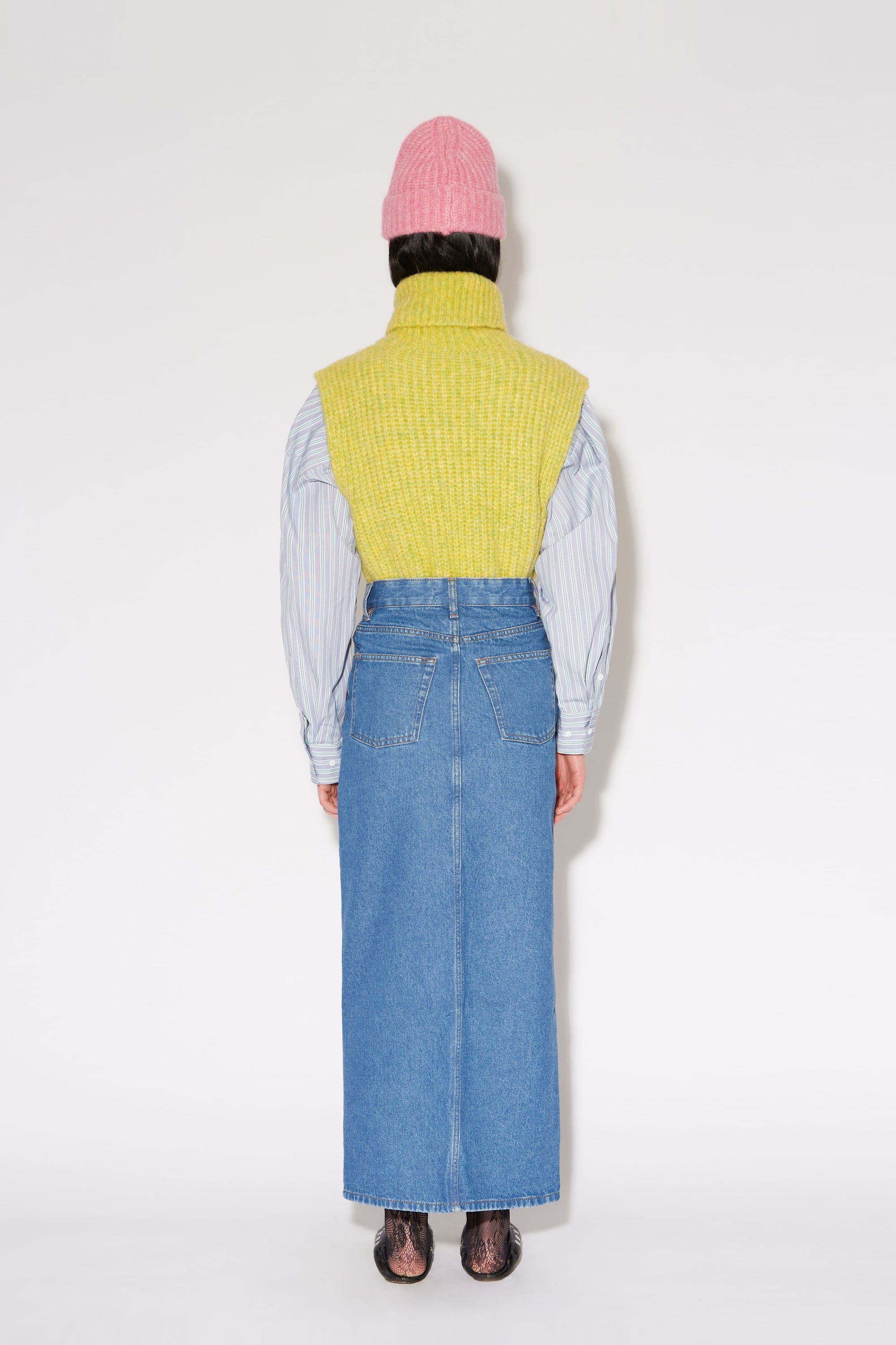 Pull Sans Manches en laine mélangée - Citron