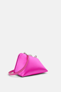 Pochette Midnight en satin - Fuchsia