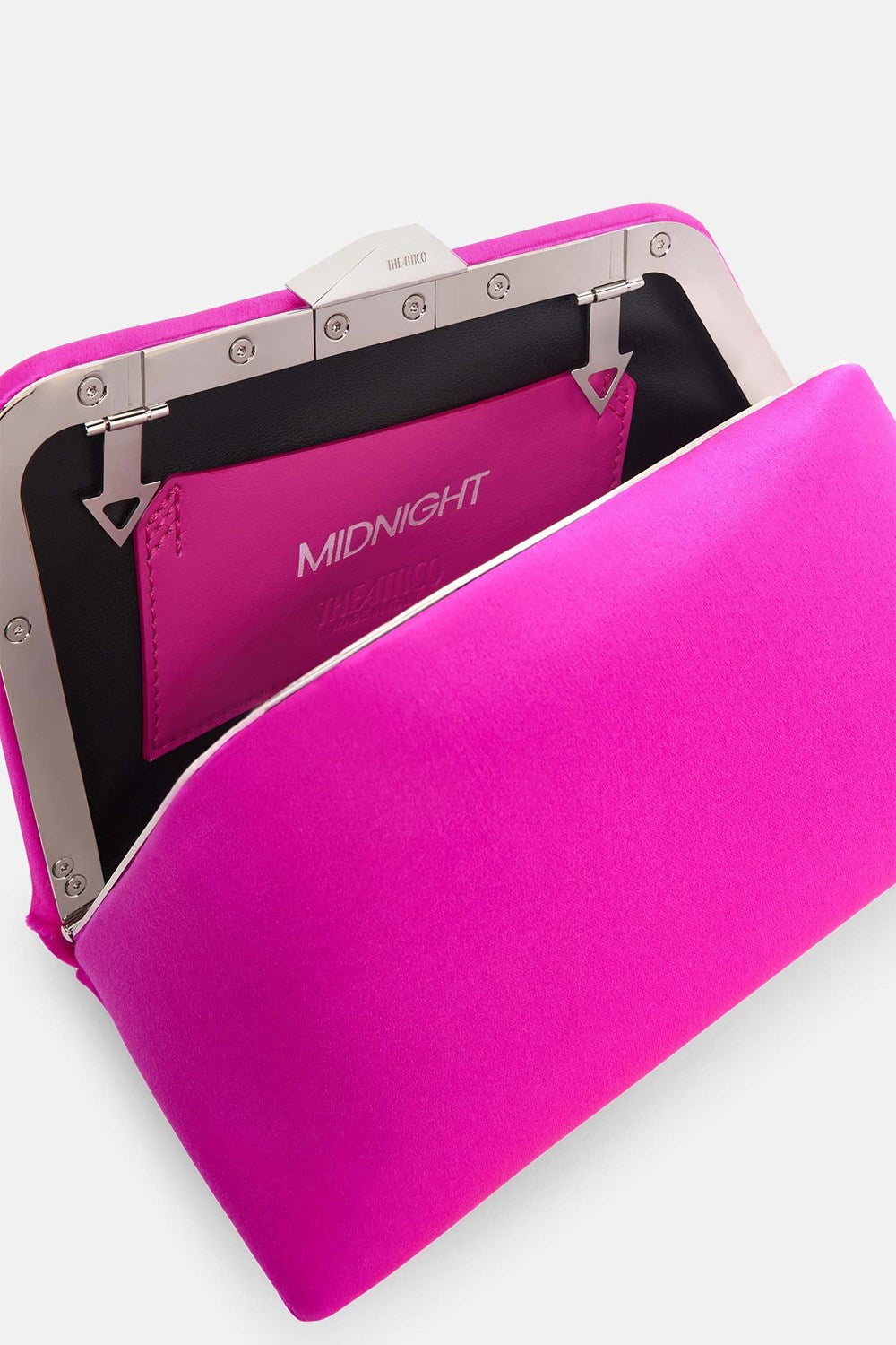 Pochette Midnight en satin - Fuchsia