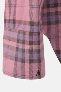 Mini robe manches longues en flanelle à carreaux - Multicolor