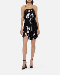 Mini robe en cristal et paillettes - Black