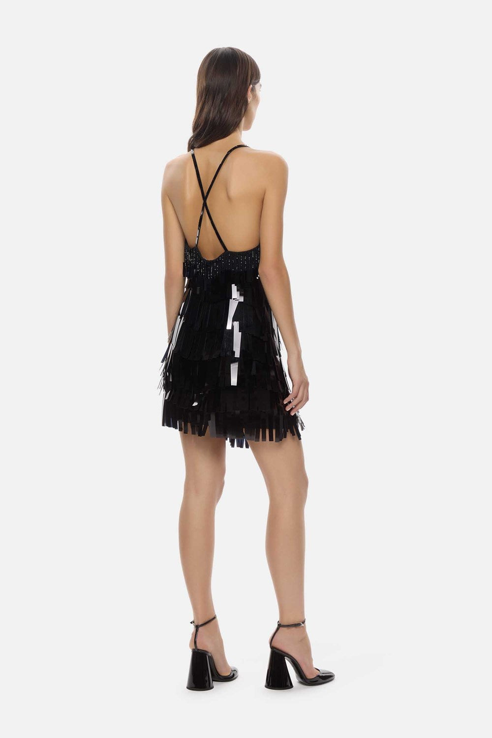 Mini robe en cristal et paillettes - Black