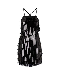 Mini robe en cristal et paillettes - Black
