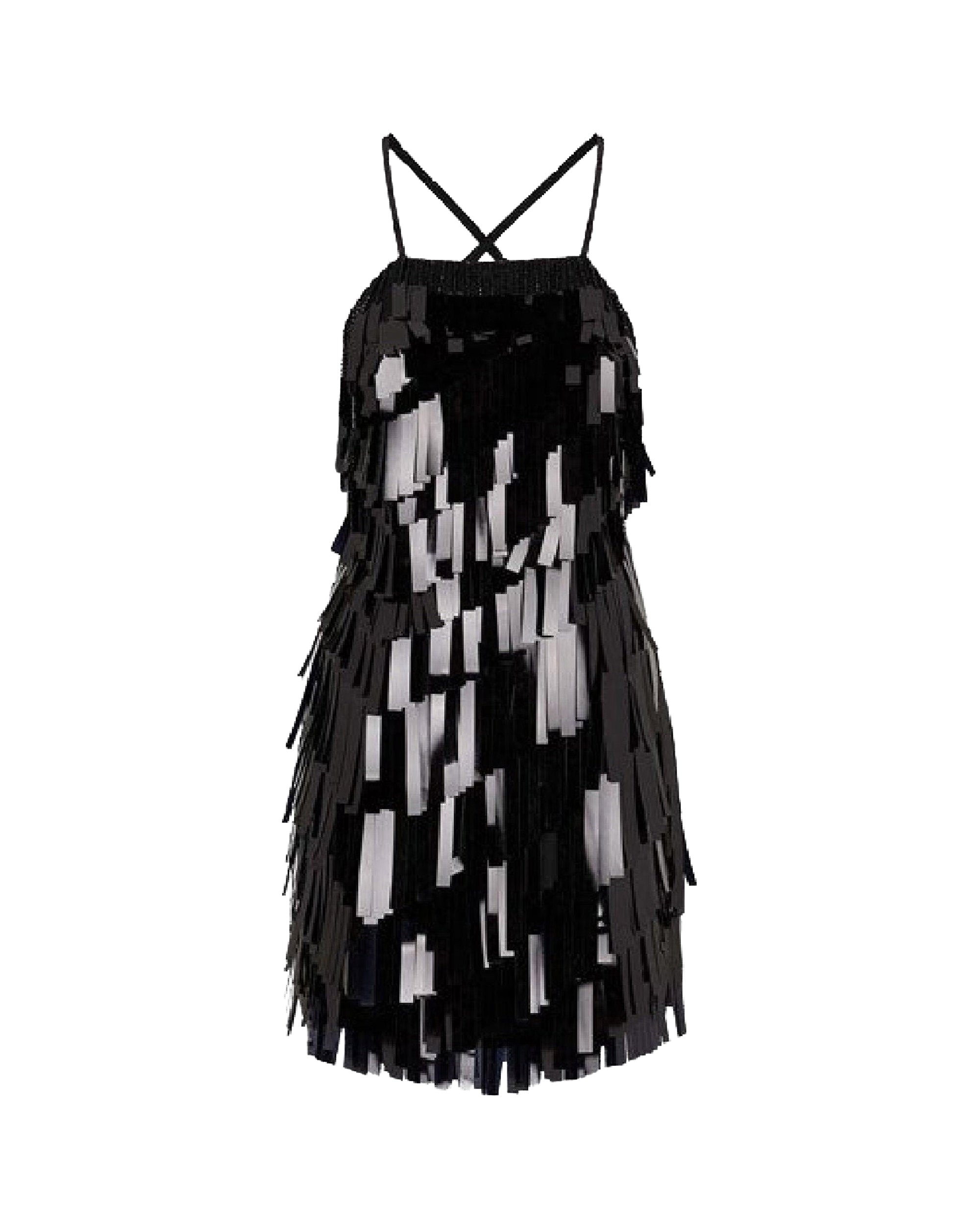 Mini robe en cristal et paillettes - Black