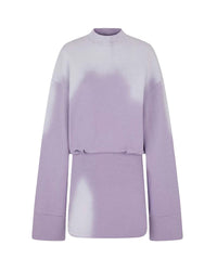 Mini robe manches longues Palmer en molleton - Lilac